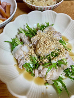 豚バラと水菜のゴマポン巻き-レシピのメイン写真