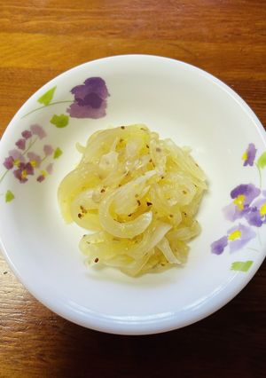 ノンオイル☆新玉ねぎの粒マスメープル醤油-レシピのメイン写真