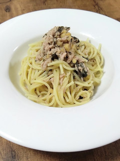 ツナとお茶漬けスパゲッティ-レシピのメイン写真