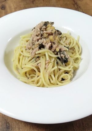ツナとお茶漬けスパゲッティ-レシピのメイン写真