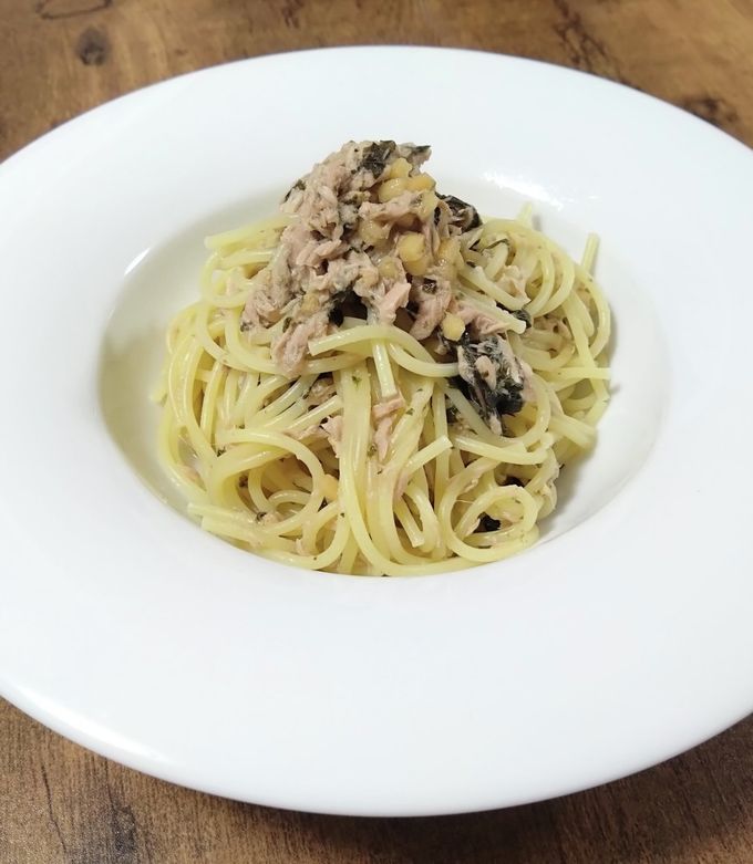 ツナとお茶漬けスパゲッティ-レシピのメイン写真