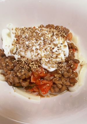 納豆キムチうどん✨-レシピのメイン写真