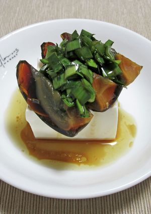 にらピータン豆腐熱々胡麻油かけ-レシピのメイン写真