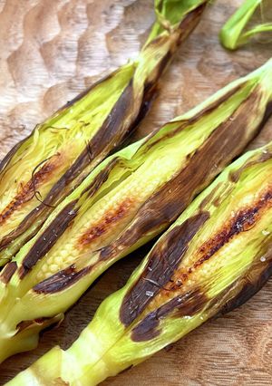 皮つきヤングコーンのフライパン焼き-レシピのメイン写真