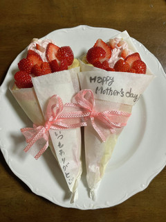 いちごの花束ケーキ-レシピのメイン写真