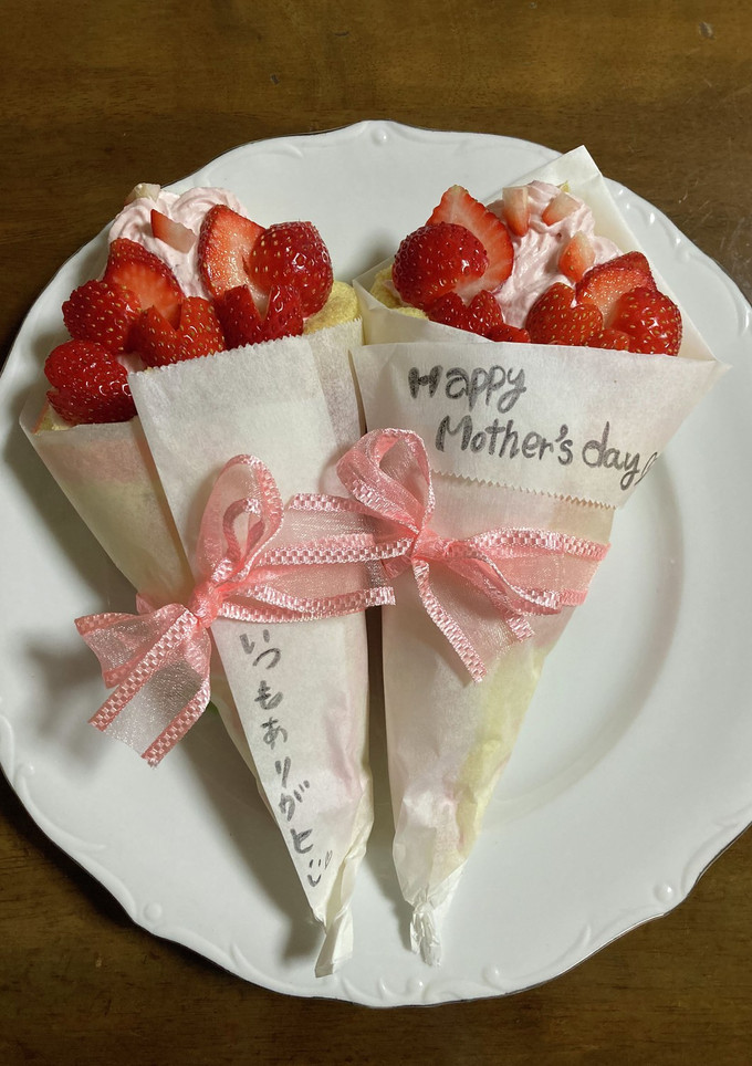 いちごの花束ケーキ-レシピのメイン写真