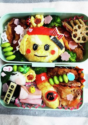文房具キャラ弁当　ノリ　消しゴム-レシピのメイン写真