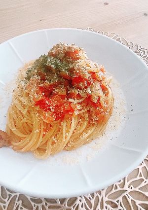 簡単トマトソースのミートスパゲティ-レシピのメイン写真