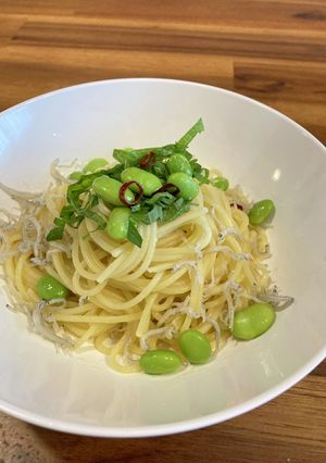 枝豆としらすのペペロンチーノ-レシピのメイン写真