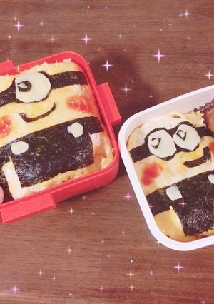オムそば飯弁当（キャラ弁：ミニオン）-レシピのメイン写真