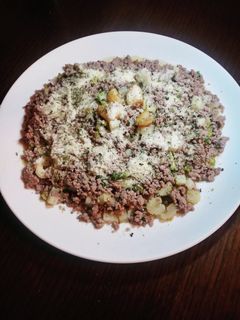 豚挽き肉とセロリのガーリックオイル炒め-レシピのメイン写真
