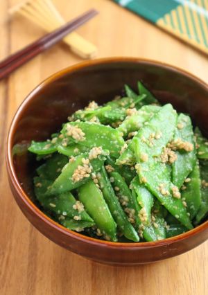 10分で完成！絹さやの胡麻ナムル-レシピのメイン写真