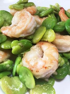 そら豆とエビの炒め物-レシピのメイン写真