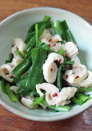 鶏皮とニラのポン酢和え-レシピのメイン写真