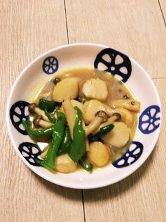 簡単!ホタテとピーマンしめじバターソテー-レシピのメイン写真