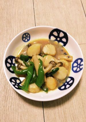 簡単！ホタテとピーマンしめじバターソテー-レシピのメイン写真