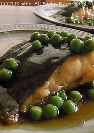 カレイのから揚げ　グリーンピースあんかけ-レシピのメイン写真