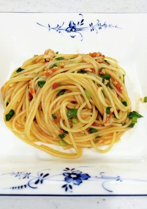 蒟蒻パスタで簡単☆ニラたっぷりパスタ♫-レシピのメイン写真