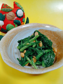 春菊の納豆和え-レシピのメイン写真