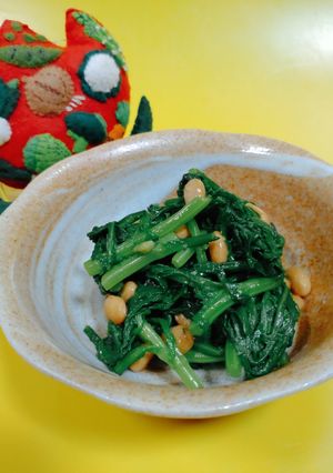 春菊の納豆和え-レシピのメイン写真