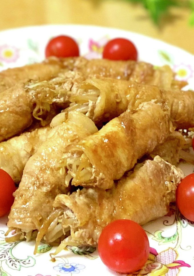 簡単！材料３つ！☆もやしの豚肉巻き☆-レシピのメイン写真