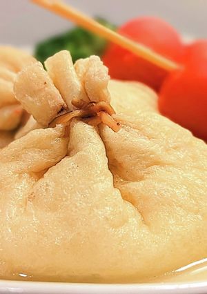 かんぴょう不要！いかそうめんで結ぶ巾着-レシピのメイン写真