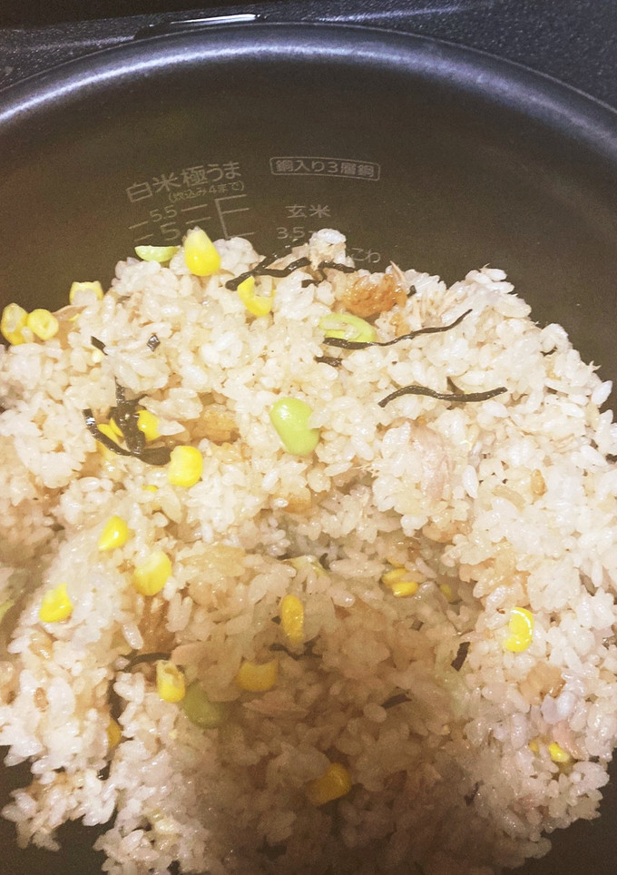 コーンと枝豆の炊き込みご飯-レシピのメイン写真