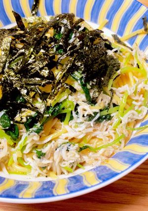 三つ葉としらすのパスタ-レシピのメイン写真