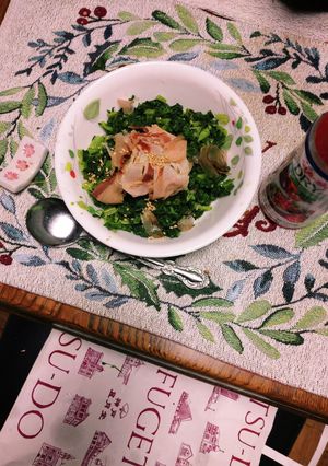 食卓塩で簡単にも！大根菜のお浸しの浅漬け-レシピのメイン写真