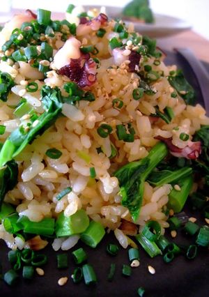 【ランチ】タコと菜の花の『春』炒飯-レシピのメイン写真