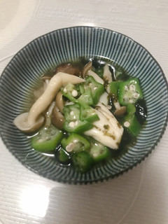 簡単俺の飯冷凍オクラときのこの海苔煮浸し-レシピのメイン写真