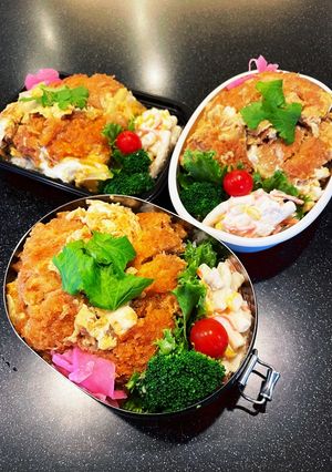 高校生弁当2023 5月15カツ丼弁当-レシピのメイン写真