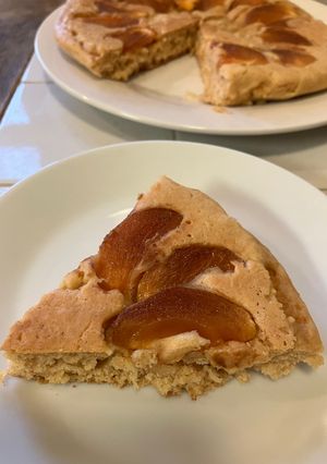 柿のタルトタタン風きなこ米粉パンケーキ-レシピのメイン写真