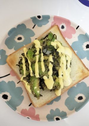 アボカド胡麻塩昆布マヨトースト-レシピのメイン写真