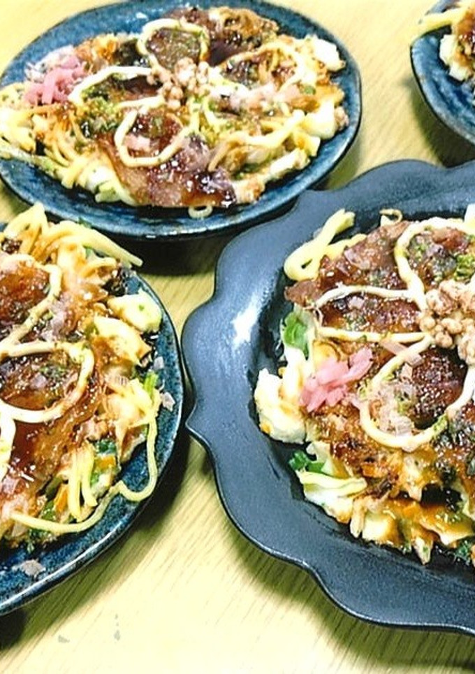 ☆ザ美肌☆はとむぎの豚モダン焼き-レシピのメイン写真