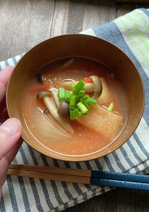 トマト缶消費に！トマト味噌汁-レシピのメイン写真
