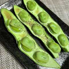 รูปของ そら豆のおつまみ。トースターで簡単！