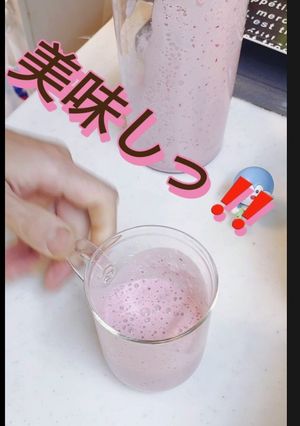 イチゴバナナ豆乳スムージー-レシピのメイン写真