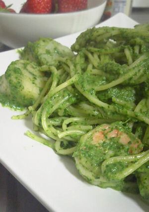 ほうれん草クリームの海鮮パスタ-レシピのメイン写真