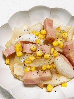 新玉ねぎとベーコンのバター醤油炒め-レシピのメイン写真