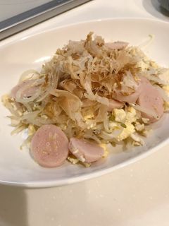 簡単魚肉ソーセージと玉子のもやし炒め-レシピのメイン写真