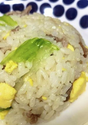 【幼児食】ふんわり卵のレタスチャーハン-レシピのメイン写真