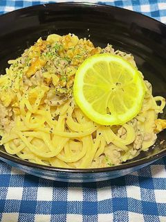 鶏ひき肉とレモンのクリームパスタ-レシピのメイン写真