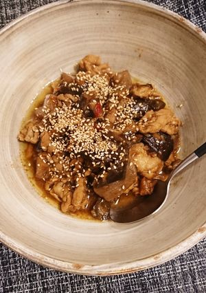 ナスとこんにゃく豚炒め-レシピのメイン写真