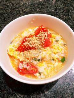 トマトでさっぱり!簡単中華粥!-レシピのメイン写真