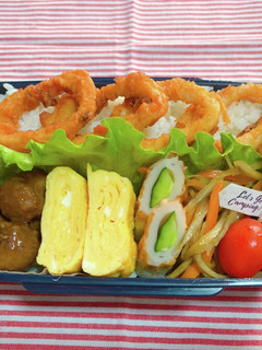 時短お弁当盛り付け記録 イカの唐揚げ-レシピのメイン写真