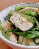 腸活♡小松菜と木綿豆腐の炒め物