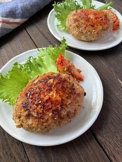 豚キムチハンバーグ(豆腐入り)-レシピのメイン写真