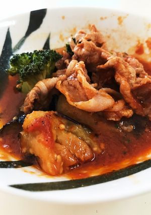 レンジだけ！豚コマと野菜のトマト煮-レシピのメイン写真