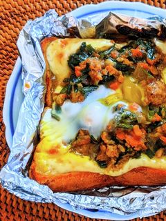 キーマカレー卵トースト-レシピのメイン写真